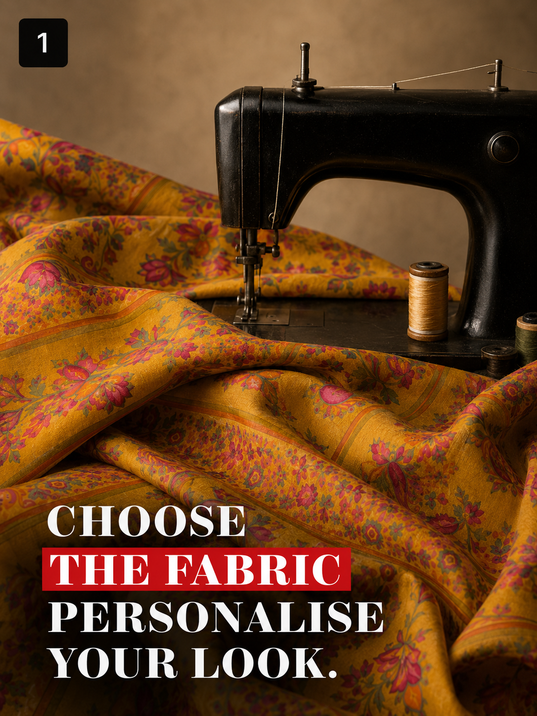 Floral  Yellow Unstitched Kurta Fabric –