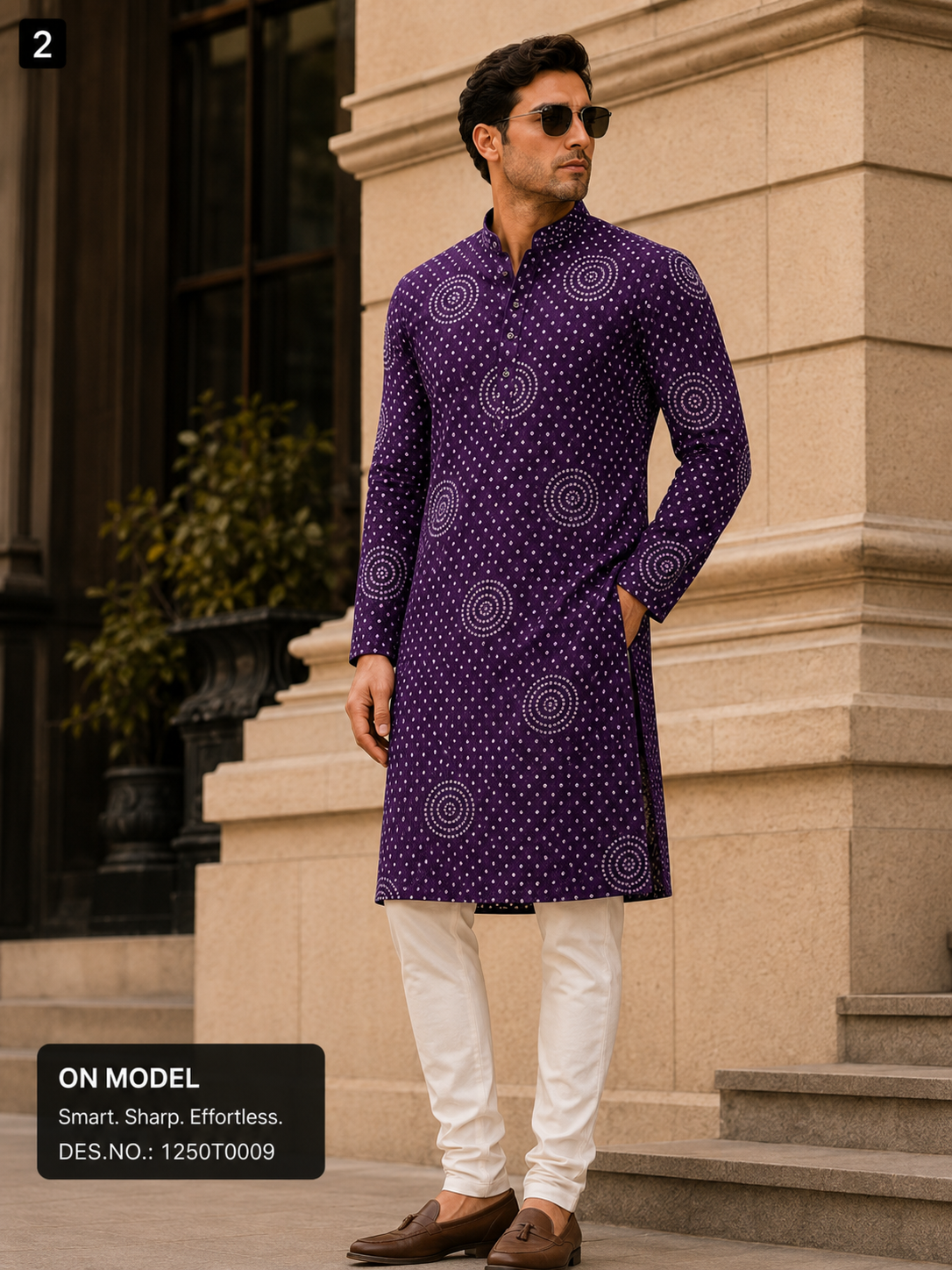 Purple Printed Unstitched Kurta Fabric