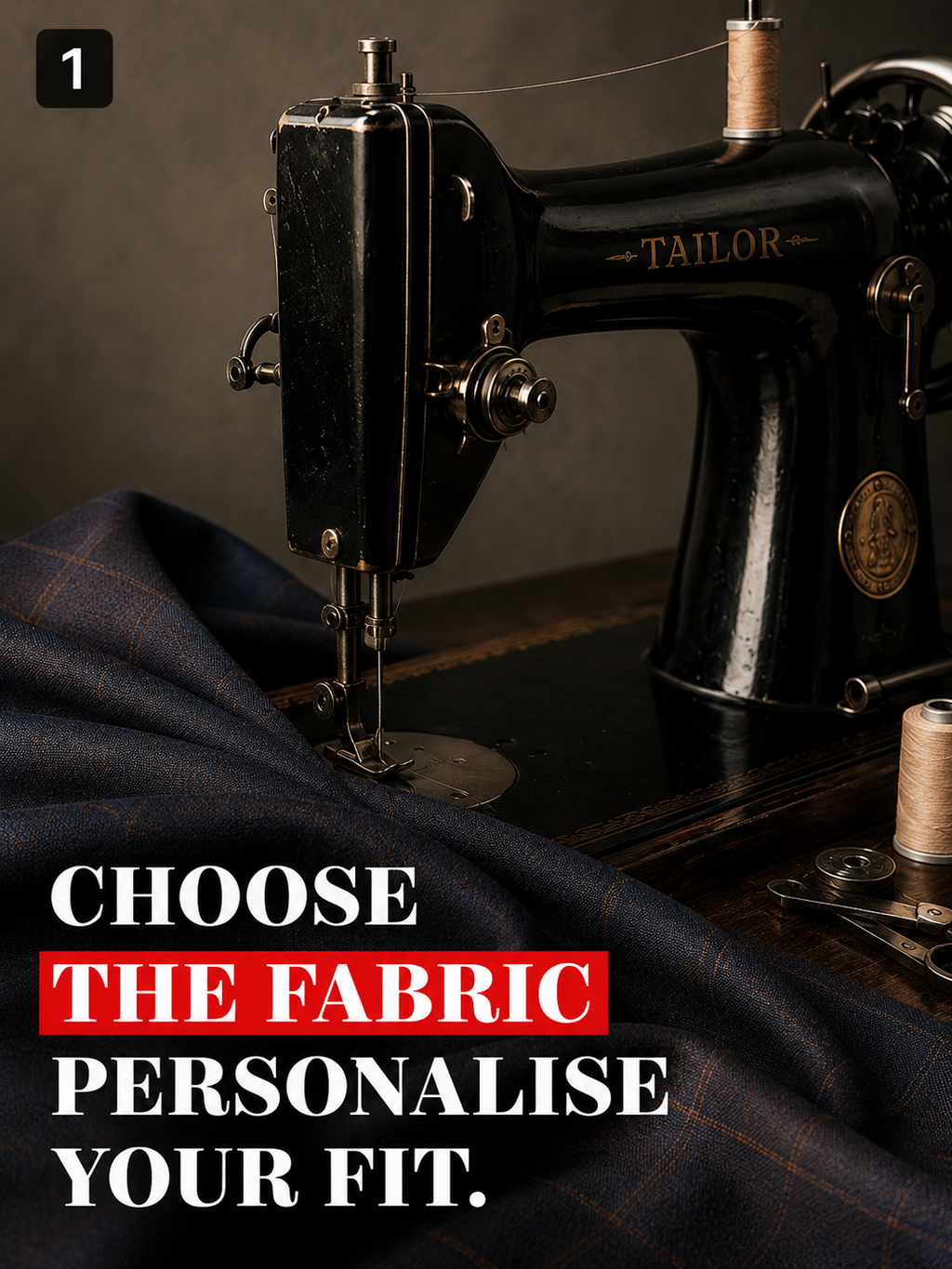 Navy Brown Windowpane Pant Fabric
