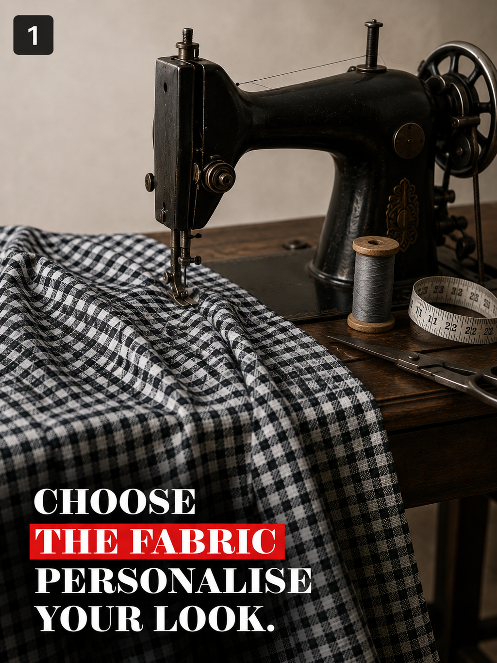 Black & White Micro Check Shirt Fabric