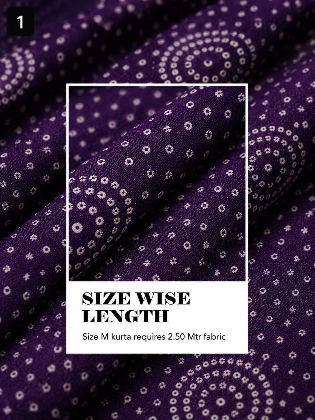 Purple Printed Unstitched Kurta Fabric