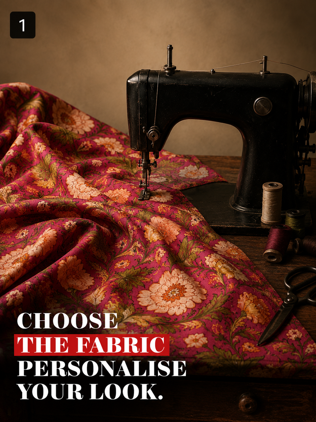 Pink Floral Kurta Fabric