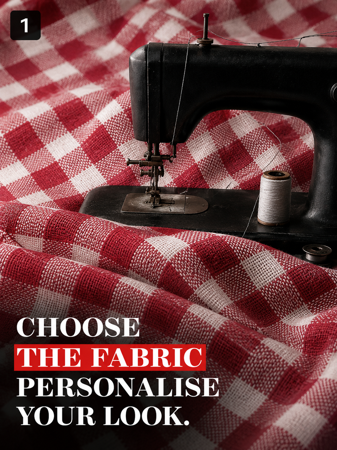 Red & White Check Shirt Fabric
