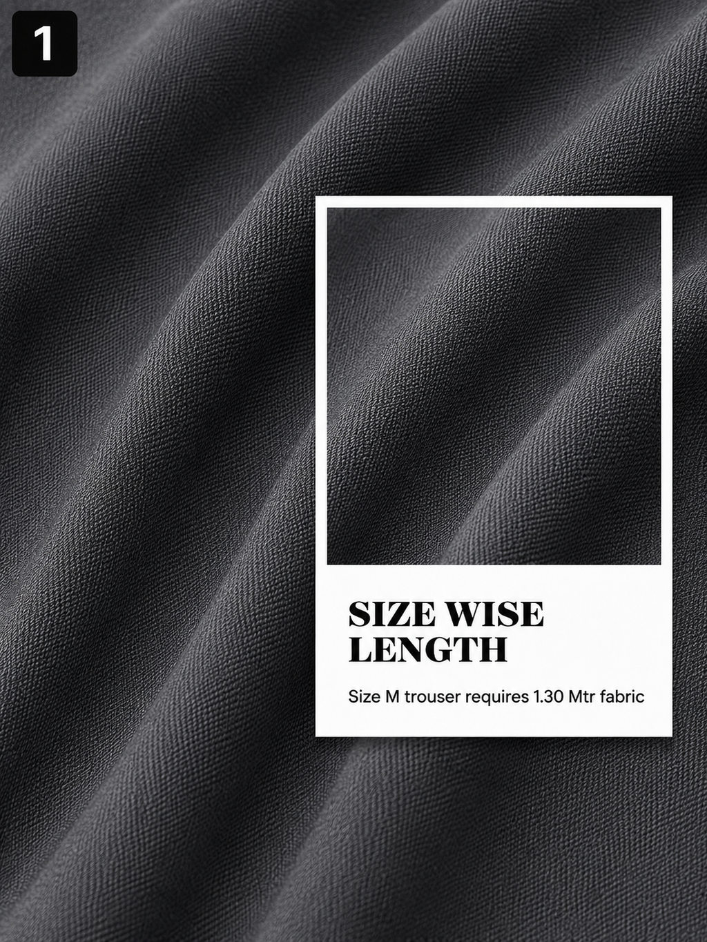 Refined Dark Grey  Trouser Fabric