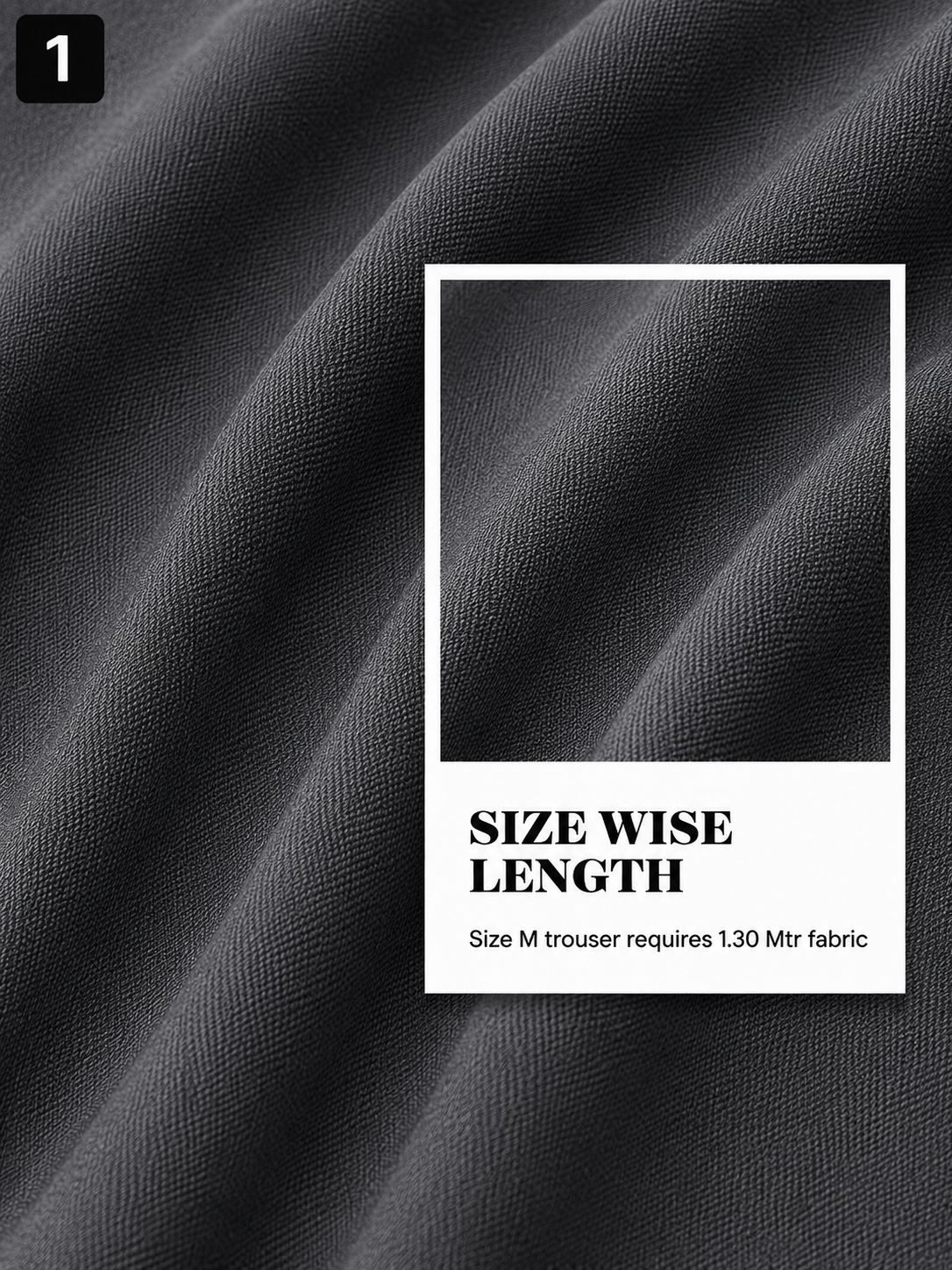 Refined Dark Grey  Trouser Fabric