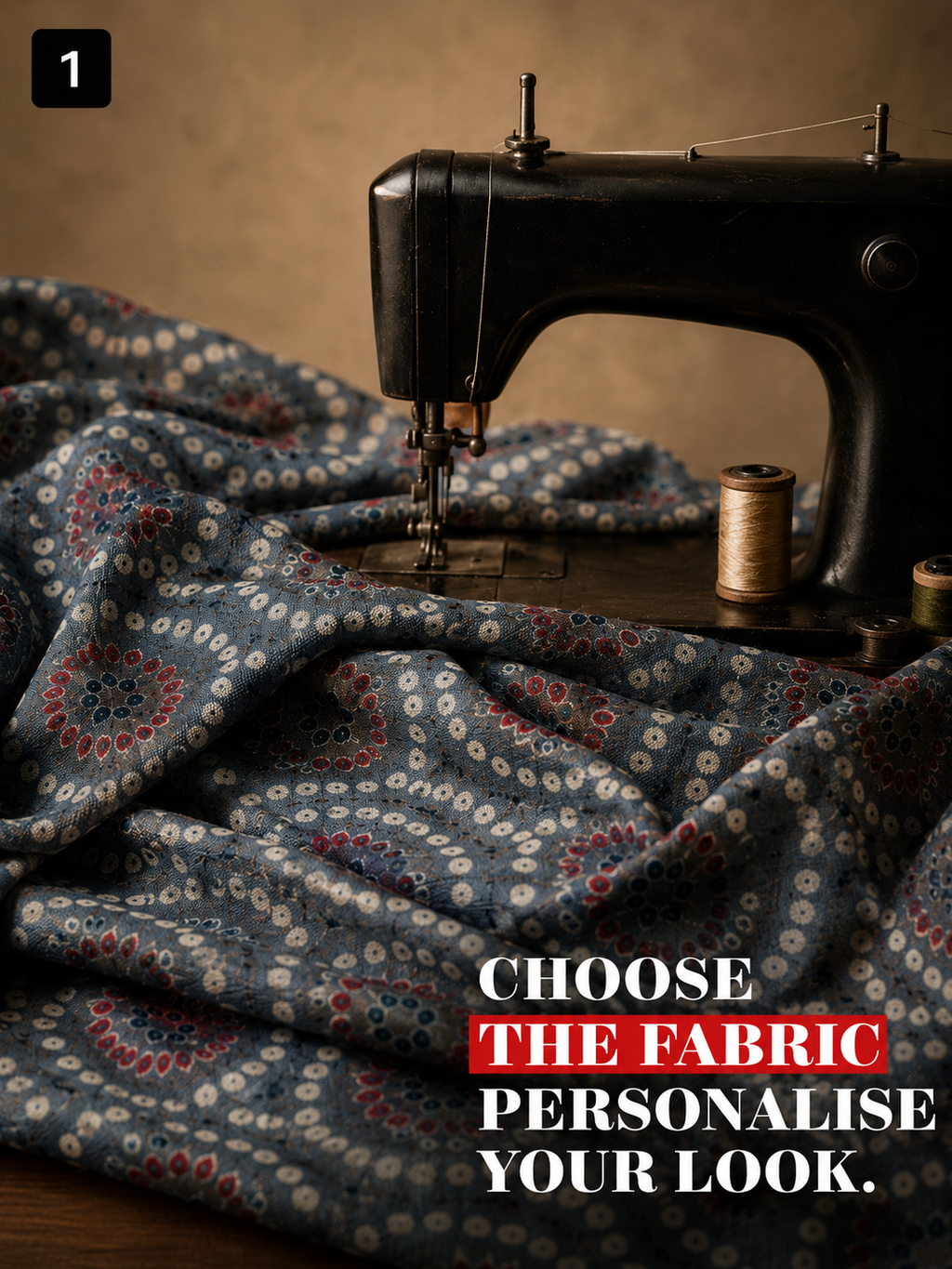 Grey Blue Printed Unstitched Kurta Fabric