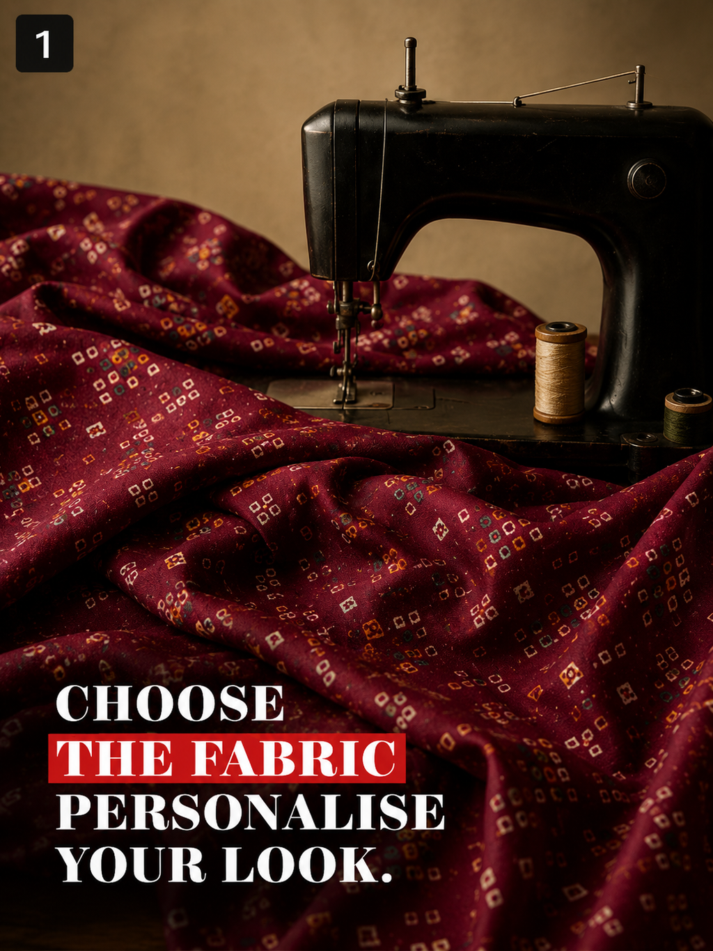 Maroon Printed Unstitched Kurta Fabric
