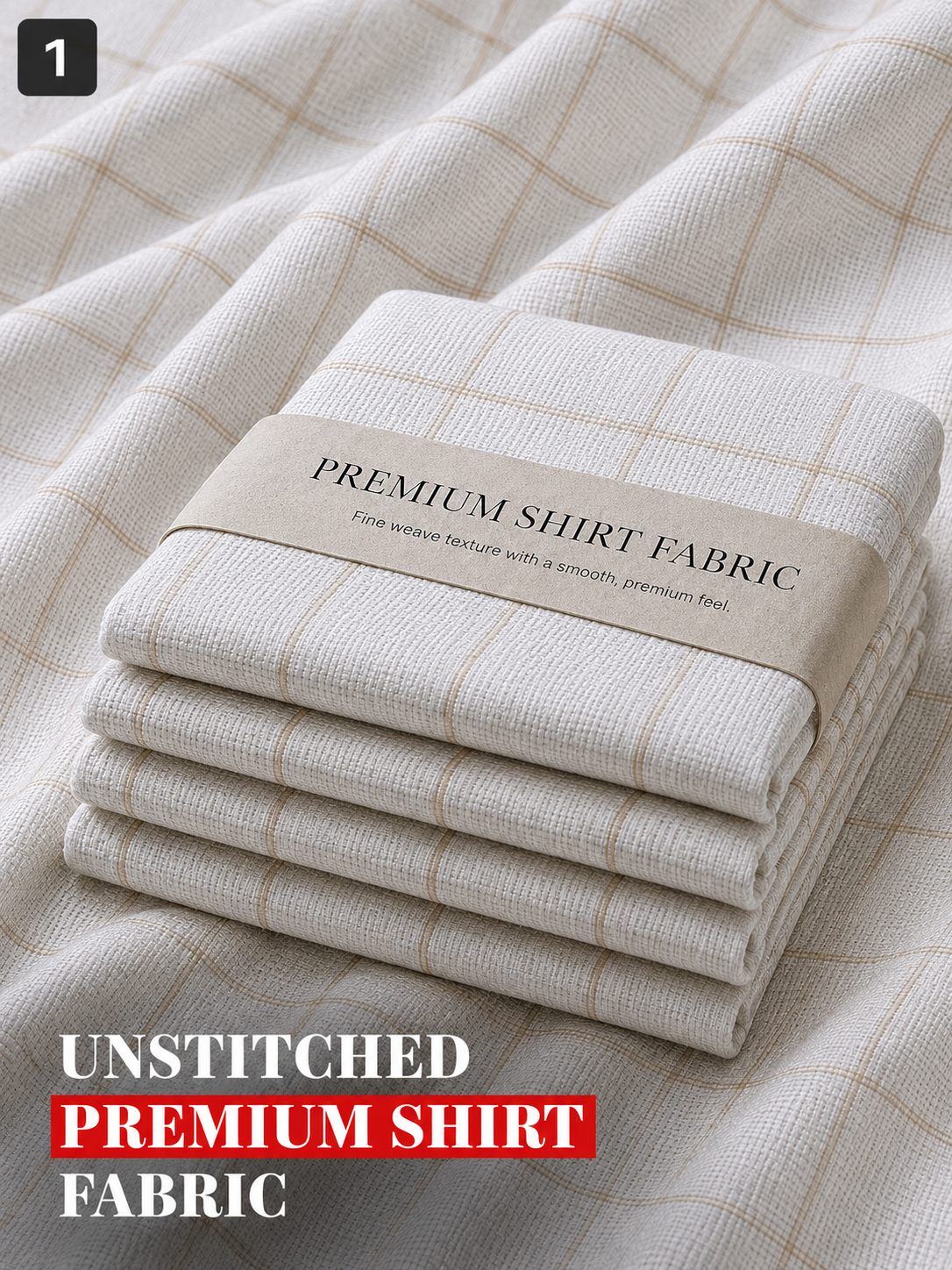 Ivory Beige Shirt Fabric