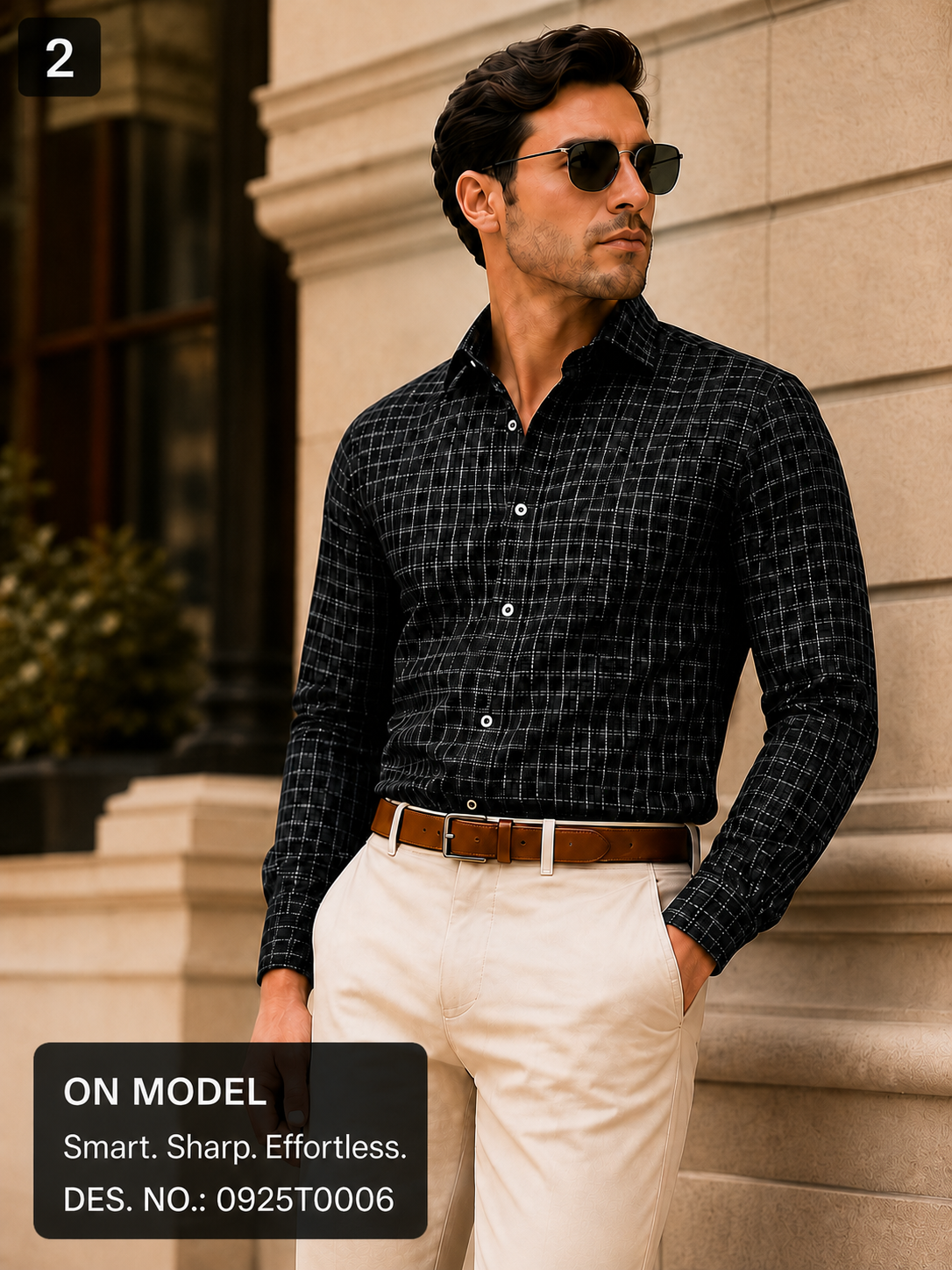 Black Check  Shirt Fabric