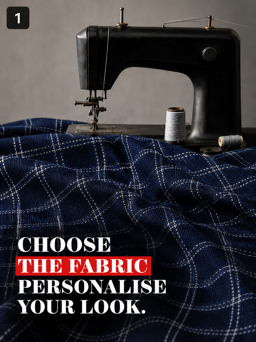 Navy Blue Check  Shirt Fabric
