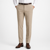 Beige Premium Plain Unstitched Trouser Fabric | Formal Wear Polyester Viscose Blend