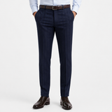 Navy Blue Pinstripe Premium Trouser Fabric