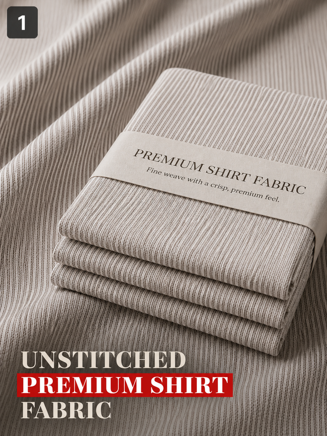 Oatmeal Latte Stripe Shirt Fabric