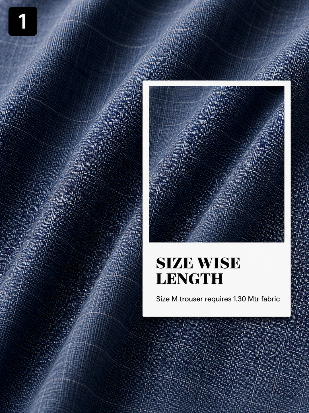 Blue Fine  Checked Pant Fabric