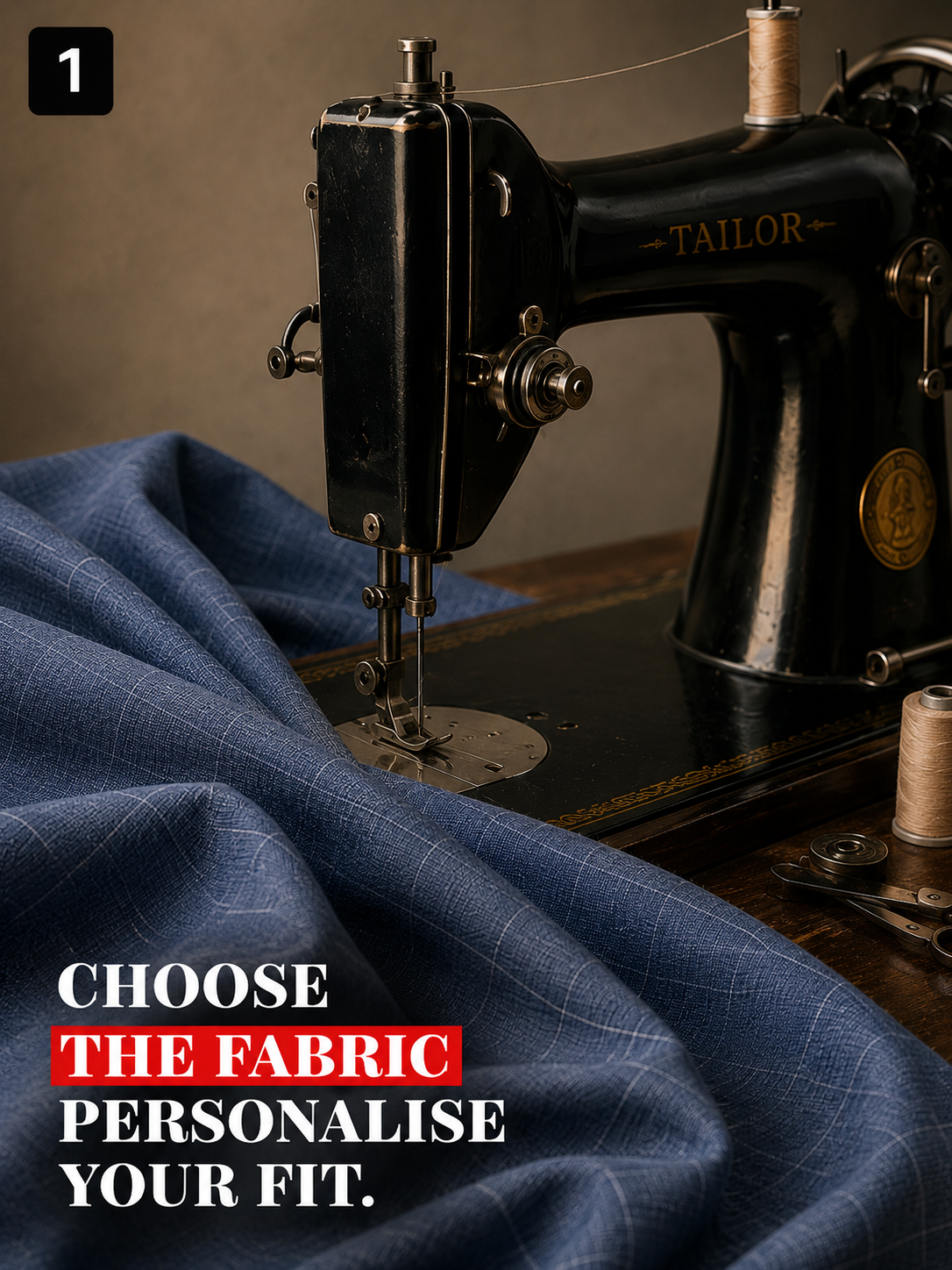 Blue Fine  Checked Pant Fabric