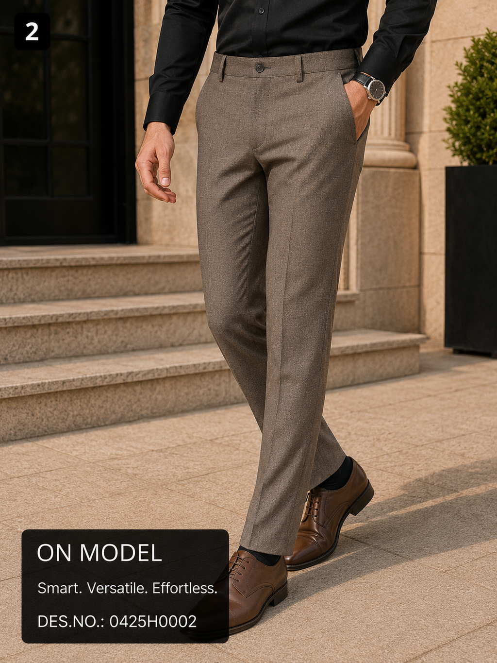 Refined Beige Trouser Fabric