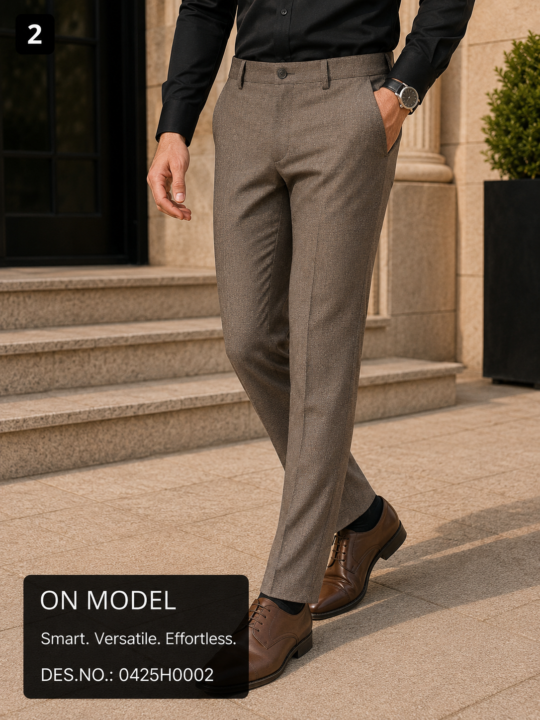 Refined Beige Trouser Fabric