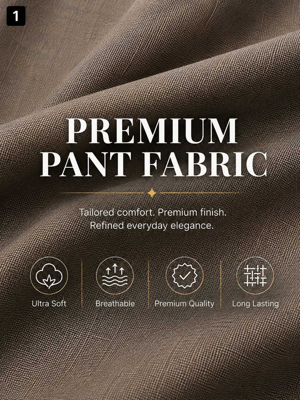 Refined Beige Trouser Fabric