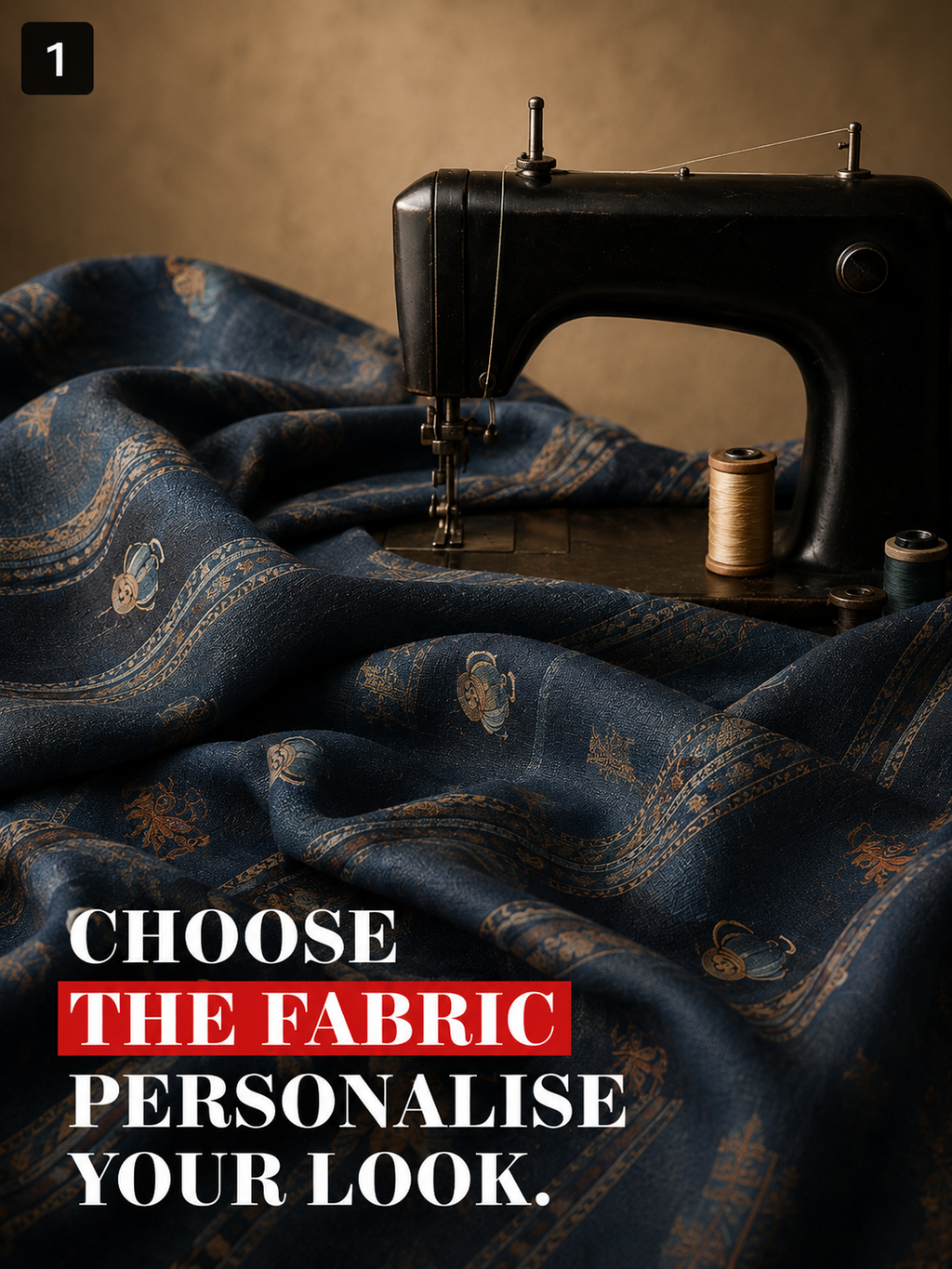 Navy blue Unstitched Kurta Fabric