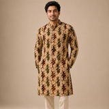 Beige Unstitched Kurta Fabric