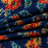 Blue Multicolor Unstitched Kurta Fabric