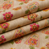 Ivory Paisley Unstitched Kurta Fabric