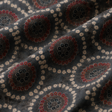 Grey Blue Printed Unstitched Kurta Fabric