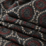 Grey Blue Printed Unstitched Kurta Fabric
