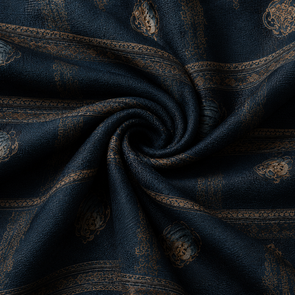 Navy blue Unstitched Kurta Fabric