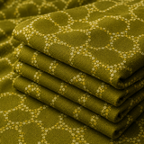 Olive Green Printed Unstitched Kurta Fabric