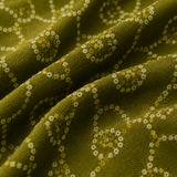 Olive Green Printed Unstitched Kurta Fabric