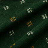 Dark Green Printed Unstitched Kurta Fabric