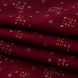 Maroon Printed Unstitched Kurta Fabric