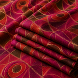 Magenta Geometric Unstitched Kurta Fabric