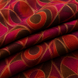 Magenta Geometric Unstitched Kurta Fabric