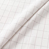 White Window Check  Shirt Fabric