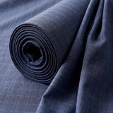 Blue Fine  Checked Pant Fabric