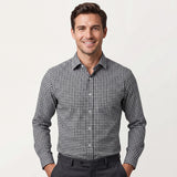 Black & White Micro Check Shirt Fabric