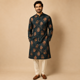 Multicolor Unstitched Kurta Fabric