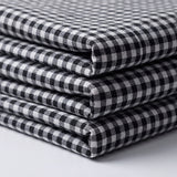 Black & White Micro Check Shirt Fabric