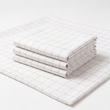 White Window Check  Shirt Fabric