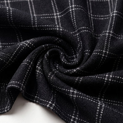 Black Check  Shirt Fabric