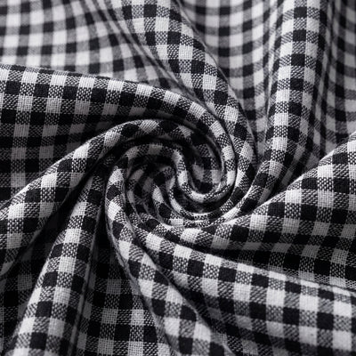 Black & White Micro Check Shirt Fabric